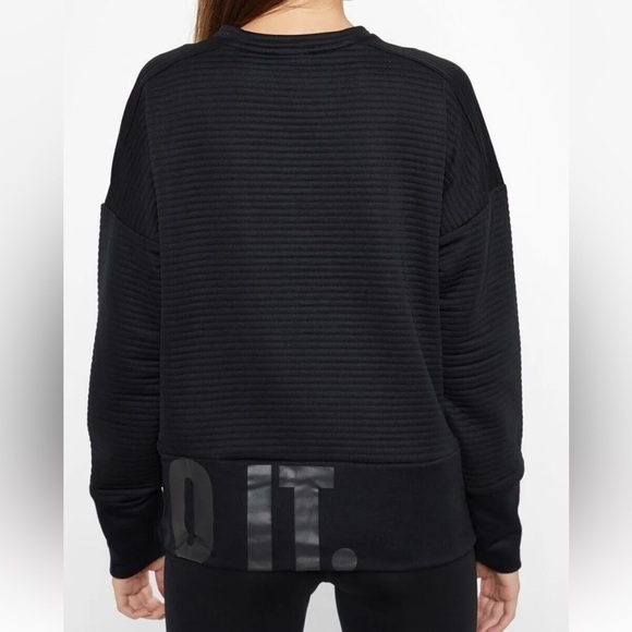 Nike Dri-Fit Training Crew Top Sweatshirt Black CD8991-010 Size XS Women - Picture 2 of 10